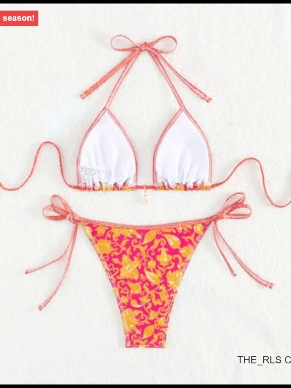 Sexy Halter Bikini Set Triangle Top String Swimwear Cheeky Bathing Suit